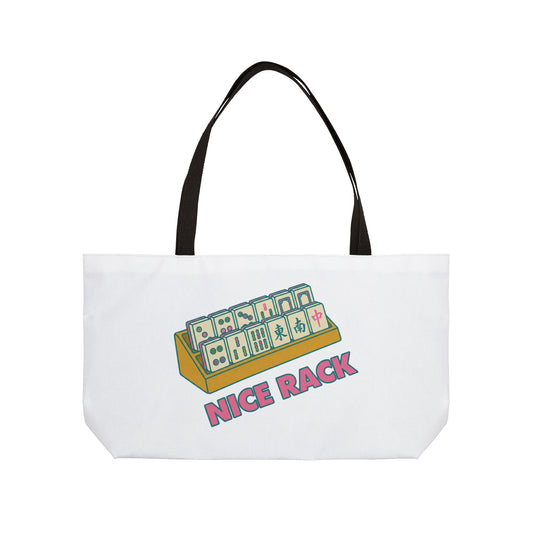 Mahjong Tile Rack Weekender Tote Bag | Nice Rack graphic