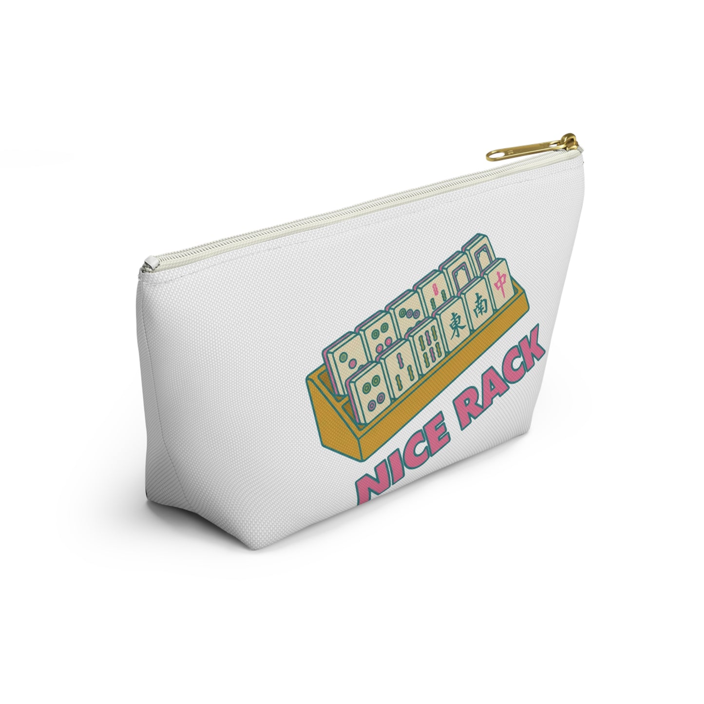 Mahjong Tiles Nice Rack Accessory Pouch | T-Bottom Zipper Pouch