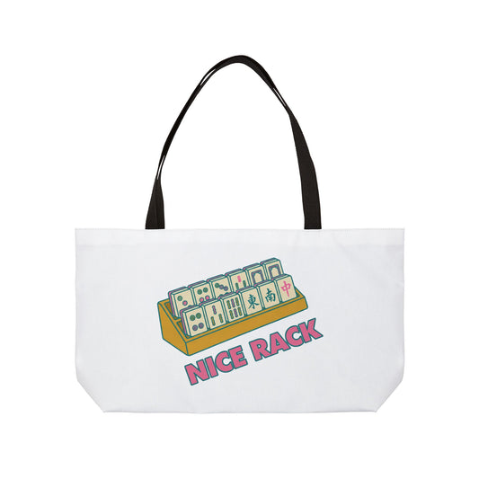 Mahjong Tile Rack Weekender Tote Bag | Nice Rack graphic
