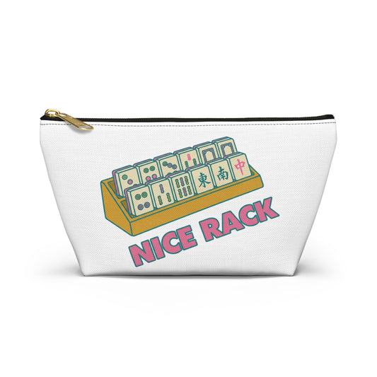 Mahjong Tiles Nice Rack Accessory Pouch | T-Bottom Zipper Pouch