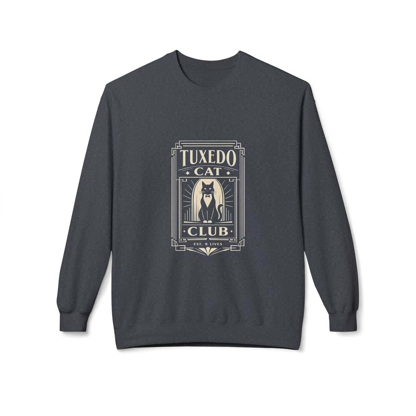 Tuxedo Cat Club Sweatshirt | Vintage Cat Graphic Crewneck