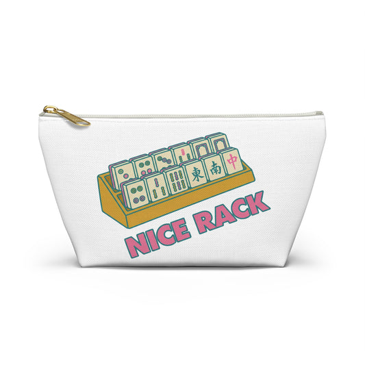 Mahjong Tiles Nice Rack Accessory Pouch | T-Bottom Zipper Pouch