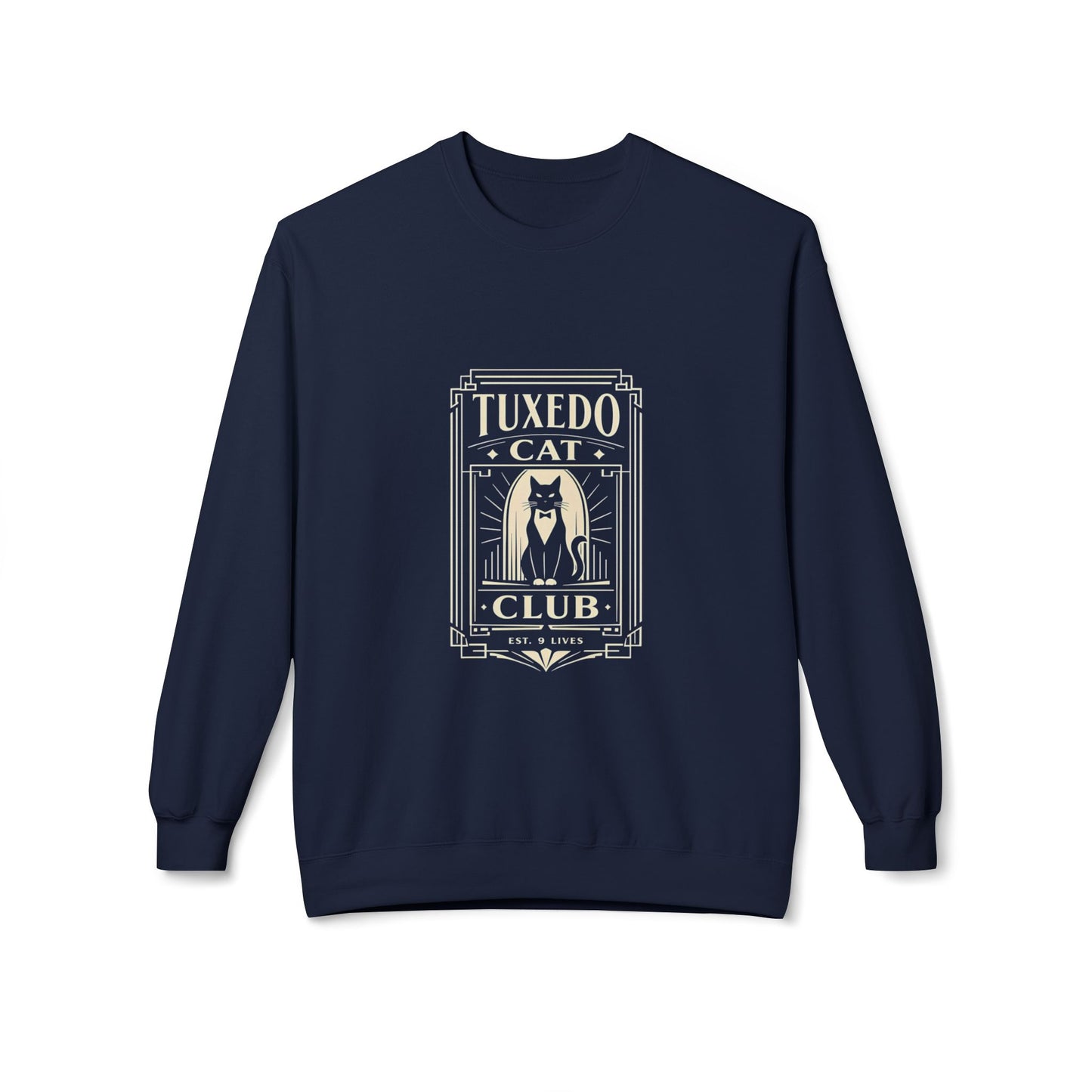 Tuxedo Cat Club Sweatshirt | Vintage Cat Graphic Crewneck