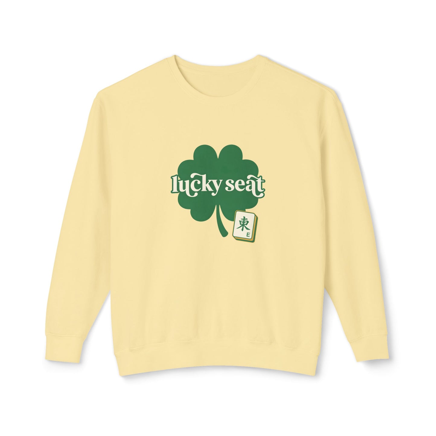 Lucky Seat Shamrock sweatshirt | St. Patrick's Day clover design