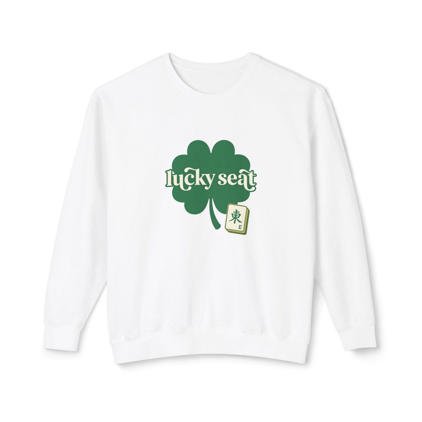 Lucky Seat Shamrock sweatshirt | St. Patrick's Day clover design